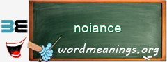 WordMeaning blackboard for noiance